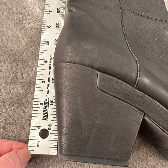 Eileen Fisher Black Vachetta Leather Ivy Knee High Boots Women's 8 - Picture 7 of 9